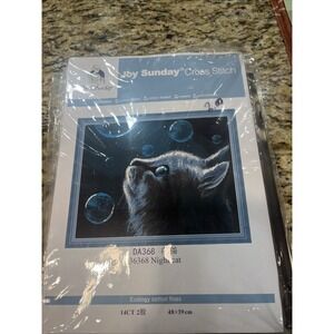 Joy Sunday Cross Stitch Kit Night Cat 36368 New